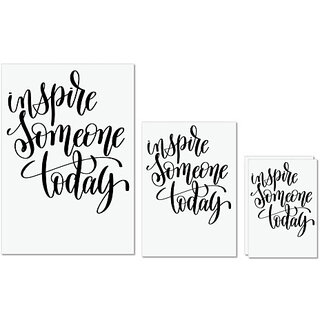 UDNAG Untearable Waterproof Stickers 155GSM 'Inspire Someone today' A4 x 1pc, A5 x 1pc & A6 x 2pc UDNAG Untearable Waterproof Stickers 155GSM 'Inspire Someone today' A4 x 1pc, A5 x 1pc & A6 x 2pc