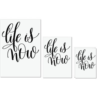                       UDNAG Untearable Waterproof Stickers 155GSM 'Life is now' A4 x 1pc, A5 x 1pc & A6 x 2pc                                              