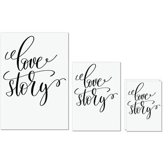                       UDNAG Untearable Waterproof Stickers 155GSM 'Love story' A4 x 1pc, A5 x 1pc & A6 x 2pc                                              