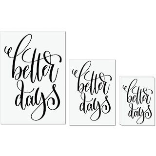                       UDNAG Untearable Waterproof Stickers 155GSM 'Better Days' A4 x 1pc, A5 x 1pc & A6 x 2pc                                              