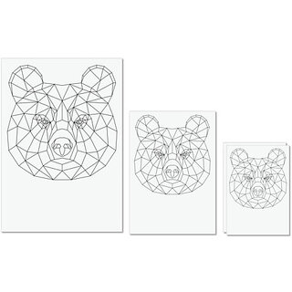                       UDNAG Untearable Waterproof Stickers 155GSM 'Geometry | Brown Bear Geometry' A4 x 1pc, A5 x 1pc & A6 x 2pc                                              