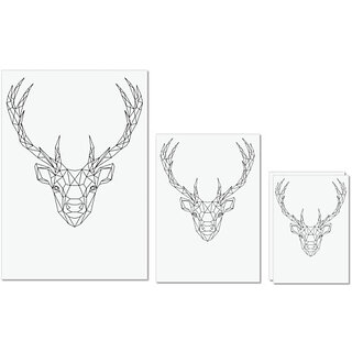 UDNAG Untearable Waterproof Stickers 155GSM 'Geometry | Deer Head Geometry' A4 x 1pc, A5 x 1pc & A6 x 2pc UDNAG Untearable Waterproof Stickers 155GSM 'Geometry | Deer Head Geometry' A4 x 1pc, A5 x 1pc & A6 x 2pc