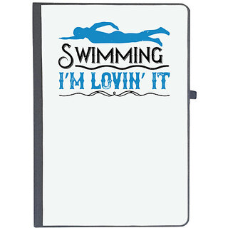                       UDNAG Ruled Notebook Diary 'Swimming | swimming Im lovin it', [A5 80Pages 80GSM]                                              