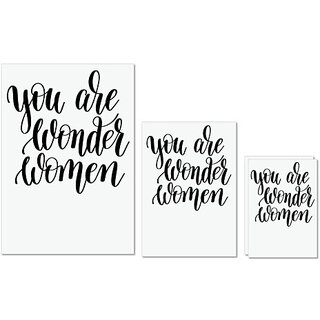 UDNAG Untearable Waterproof Stickers 155GSM 'You are wonder women' A4 x 1pc, A5 x 1pc & A6 x 2pc UDNAG Untearable Waterproof Stickers 155GSM 'You are wonder women' A4 x 1pc, A5 x 1pc & A6 x 2pc