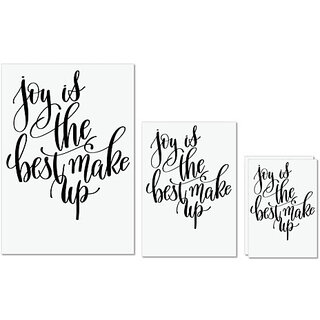 UDNAG Untearable Waterproof Stickers 155GSM 'Joy is the best makeup' A4 x 1pc, A5 x 1pc & A6 x 2pc UDNAG Untearable Waterproof Stickers 155GSM 'Joy is the best makeup' A4 x 1pc, A5 x 1pc & A6 x 2pc