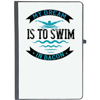                       UDNAG Ruled Notebook Diary 'Swimming | My dream is to sweem', [A5 80Pages 80GSM]                                              
