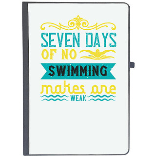                       UDNAG Ruled Notebook Diary 'Swimming | Seven days of no swiming', [A5 80Pages 80GSM]                                              