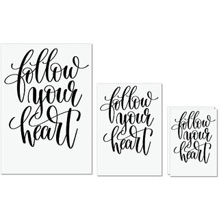                       UDNAG Untearable Waterproof Stickers 155GSM 'Follow your Heart' A4 x 1pc, A5 x 1pc & A6 x 2pc                                              