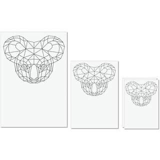 UDNAG Untearable Waterproof Stickers 155GSM 'Geometry | Koala Head geometry' A4 x 1pc, A5 x 1pc & A6 x 2pc UDNAG Untearable Waterproof Stickers 155GSM 'Geometry | Koala Head geometry' A4 x 1pc, A5 x 1pc & A6 x 2pc