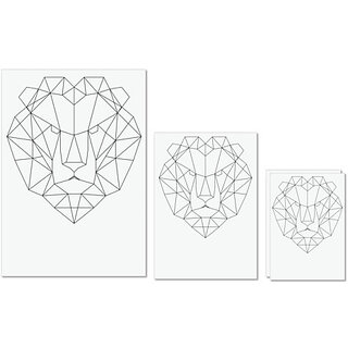 UDNAG Untearable Waterproof Stickers 155GSM 'Geometry | Lion Head Geometry' A4 x 1pc, A5 x 1pc & A6 x 2pc UDNAG Untearable Waterproof Stickers 155GSM 'Geometry | Lion Head Geometry' A4 x 1pc, A5 x 1pc & A6 x 2pc