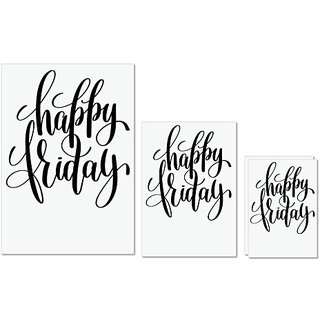 UDNAG Untearable Waterproof Stickers 155GSM 'Happy Friday' A4 x 1pc, A5 x 1pc & A6 x 2pc UDNAG Untearable Waterproof Stickers 155GSM 'Happy Friday' A4 x 1pc, A5 x 1pc & A6 x 2pc