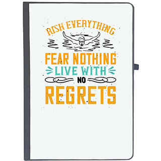                       UDNAG Ruled Notebook Diary 'Swimming | RISK EVERYTHING FEAR NOTHING', [A5 80Pages 80GSM]                                              