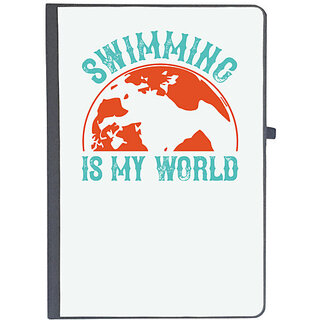                       UDNAG Ruled Notebook Diary 'Swimming | Swimming is my world', [A5 80Pages 80GSM]                                              