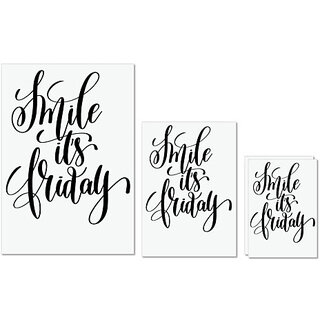 UDNAG Untearable Waterproof Stickers 155GSM 'Smile its friday' A4 x 1pc, A5 x 1pc & A6 x 2pc UDNAG Untearable Waterproof Stickers 155GSM 'Smile its friday' A4 x 1pc, A5 x 1pc & A6 x 2pc