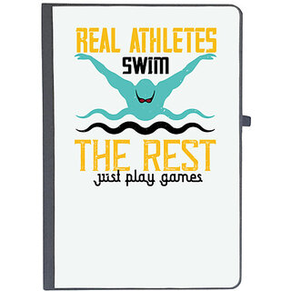                       UDNAG Ruled Notebook Diary 'Swimming | Real athletes swim the rest', [A5 80Pages 80GSM]                                              