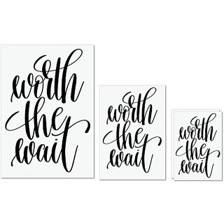                       UDNAG Untearable Waterproof Stickers 155GSM 'Worth the Wait' A4 x 1pc, A5 x 1pc & A6 x 2pc                                              