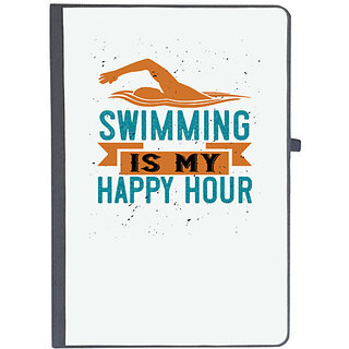                       UDNAG Ruled Notebook Diary 'Swimming | swimming is myhappy hour', [A5 80Pages 80GSM]                                              
