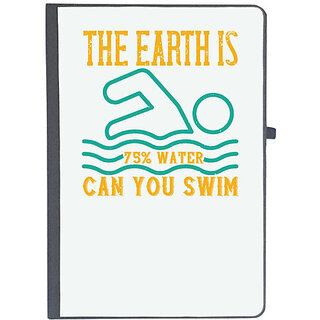                       UDNAG Ruled Notebook Diary 'Swimming | THE EARTH IS 75% WATER CAN YOU SWIM', [A5 80Pages 80GSM]                                              