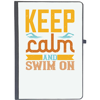                       UDNAG Ruled Notebook Diary 'Swimming | KEEP CALM AND SWIM ON', [A5 80Pages 80GSM]                                              