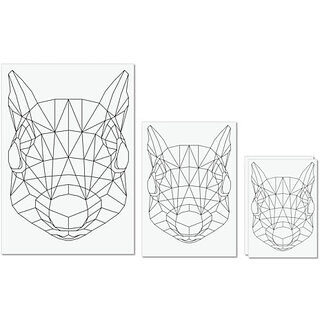 UDNAG Untearable Waterproof Stickers 155GSM 'Geometry | Squirrel Head geometry' A4 x 1pc, A5 x 1pc & A6 x 2pc UDNAG Untearable Waterproof Stickers 155GSM 'Geometry | Squirrel Head geometry' A4 x 1pc, A5 x 1pc & A6 x 2pc