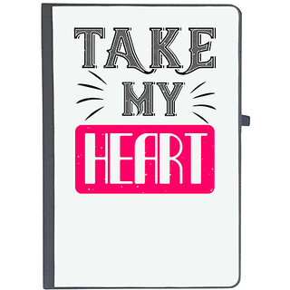                       UDNAG Ruled Notebook Diary 'Love | take my heart', [A5 80Pages 80GSM]                                              