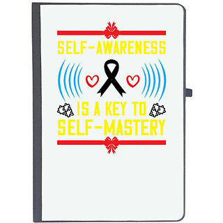                       UDNAG Ruled Notebook Diary 'Awareness | Self wareness is a key to self mastery', [A5 80Pages 80GSM]                                              