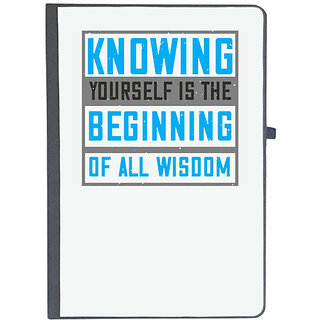                       UDNAG Ruled Notebook Diary 'Wisoom | Knowing yourself is the beginning of all wisoom', [A5 80Pages 80GSM]                                              