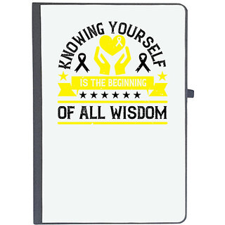                       UDNAG Ruled Notebook Diary 'Awareness | Knowing yourself is the beginning of all wisdom', [A5 80Pages 80GSM]                                              