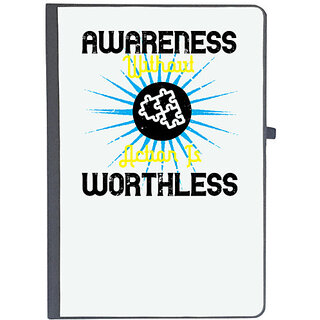                       UDNAG Ruled Notebook Diary 'Awareness | Awareness without action is worthless02', [A5 80Pages 80GSM]                                              