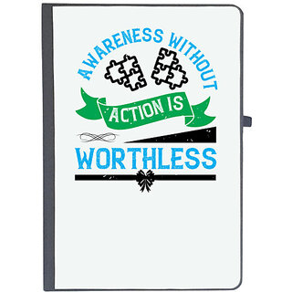                       UDNAG Ruled Notebook Diary 'Awareness | Awareness without action is worthless03', [A5 80Pages 80GSM]                                              