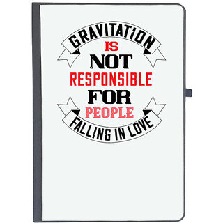                       UDNAG Ruled Notebook Diary 'Love | gravitation is not responsible', [A5 80Pages 80GSM]                                              