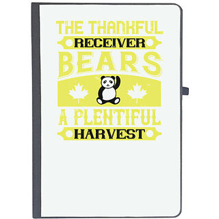                       UDNAG Ruled Notebook Diary 'Bear | The thankful receiver bears a plentiful harvest', [A5 80Pages 80GSM]                                              
