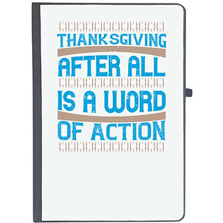                       UDNAG Ruled Notebook Diary 'Thanks Giving | Thanksgiving, after all, is a word of action 2', [A5 80Pages 80GSM]                                              