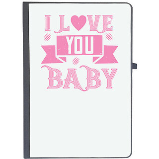                       UDNAG Ruled Notebook Diary 'Love | i love you baby', [A5 80Pages 80GSM]                                              