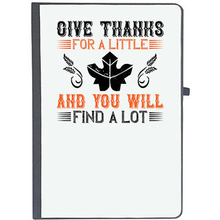                       UDNAG Ruled Notebook Diary 'Thanks Giving | Give thanks for a little and you will find a lot 3', [A5 80Pages 80GSM]                                              