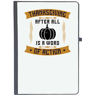                       UDNAG Ruled Notebook Diary 'Thanks Giving | Thanksgiving, after all, is a word of action', [A5 80Pages 80GSM]                                              