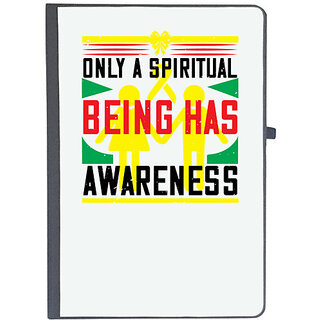                       UDNAG Ruled Notebook Diary 'Awareness | Only a spiritual being has awareness', [A5 80Pages 80GSM]                                              