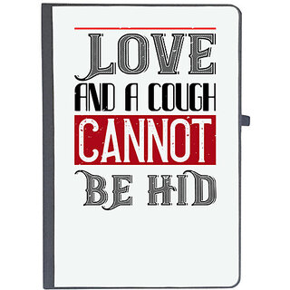                       UDNAG Ruled Notebook Diary 'Love | love and a cough cannat be hid', [A5 80Pages 80GSM]                                              
