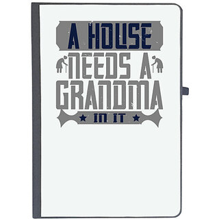                      UDNAG Ruled Notebook Diary 'Grand Mother | A house needs a grandma in it', [A5 80Pages 80GSM]                                              