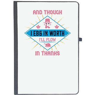                       UDNAG Ruled Notebook Diary 'Thanks Giving | And though I ebb in worth, Ill flow in thanks', [A5 80Pages 80GSM]                                              
