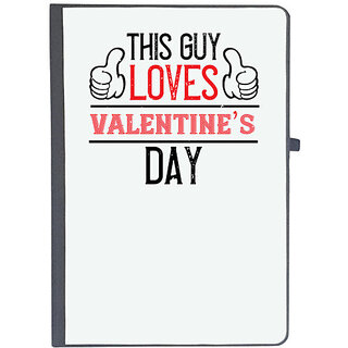                       UDNAG Ruled Notebook Diary 'Valentines | this guy loves valentines day', [A5 80Pages 80GSM]                                              