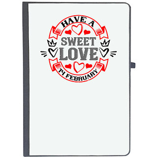                       UDNAG Ruled Notebook Diary 'Love | have a sweet love 14 february', [A5 80Pages 80GSM]                                              