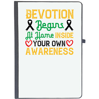                       UDNAG Ruled Notebook Diary 'Awareness | Devotion begins at home, inside your own awareness', [A5 80Pages 80GSM]                                              