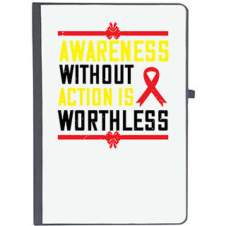                       UDNAG Ruled Notebook Diary 'Awareness | Awareness without action is worthless', [A5 80Pages 80GSM]                                              