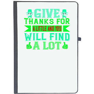                       UDNAG Ruled Notebook Diary 'Thanks Giving | Give thanks for a little and you will find a lot', [A5 80Pages 80GSM]                                              