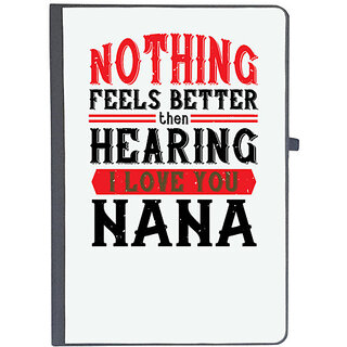                       UDNAG Ruled Notebook Diary 'Grand Father | NOTHING feels better then hearing', [A5 80Pages 80GSM]                                              