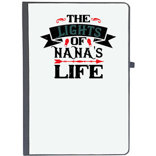                       UDNAG Ruled Notebook Diary 'Grand Father | THE LIGHTS OF NANAS LIFE', [A5 80Pages 80GSM]                                              