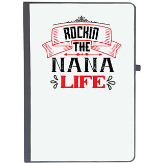                       UDNAG Ruled Notebook Diary 'Grand Father | 02 Rockin the nana life', [A5 80Pages 80GSM]                                              