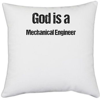                       UDNAG White Polyester 'Mechanical Engineer |  is a Mechanical Engineer' Pillow Cover [16 Inch X 16 Inch]                                              
