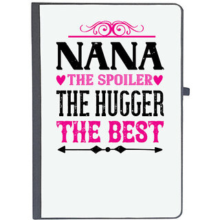                       UDNAG Ruled Notebook Diary 'Grand Father | NANA the spoiler the hugger the best', [A5 80Pages 80GSM]                                              
